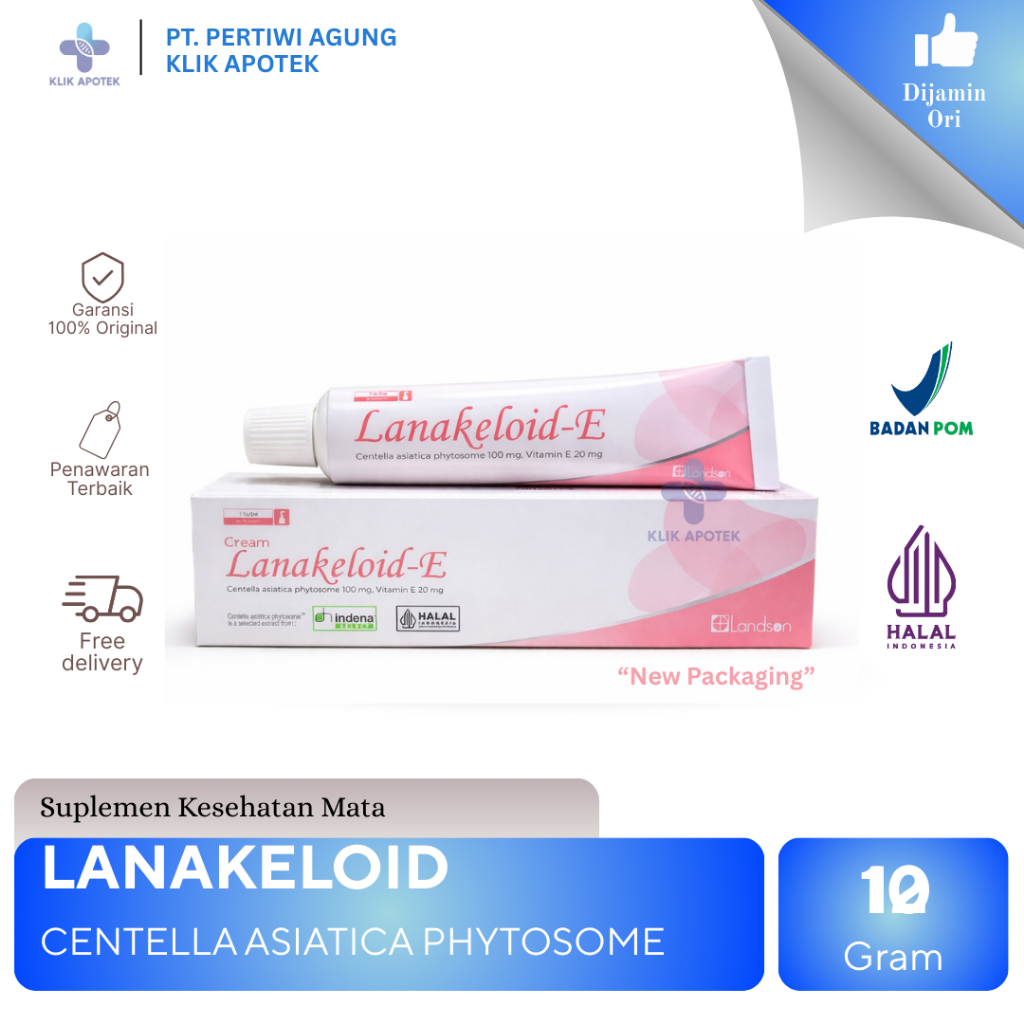 Lanakeloid E Cream 10gr / Krim Penghilang Bekas Luka