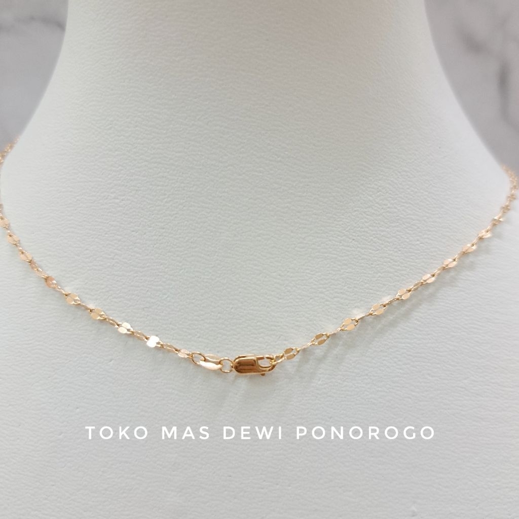 KALUNG TOSCANO MODEL POLOS EMAS ASLI 8K/375%