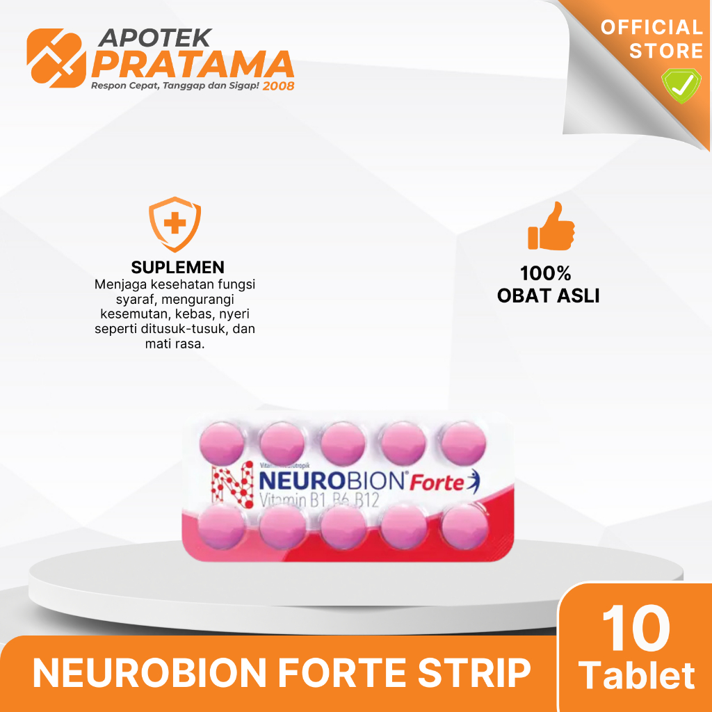 NEUROBION FORTE STRIP (10 TABLET) / NEUROBION TABLET MERAH