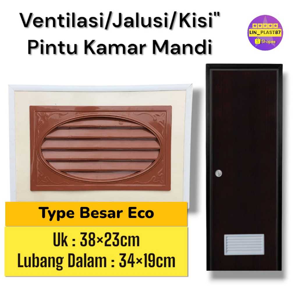 JALUSI PVC PLASTIK ECO BESAR | VENTILASI UDARA PINTU KAMAR MANDI | TOILET | KISI-KISI UDARA