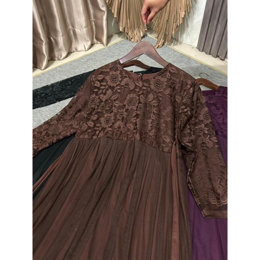 Gamis Wanita Dewasa Gamis Brukat Tutu Baju Syari Kondangan