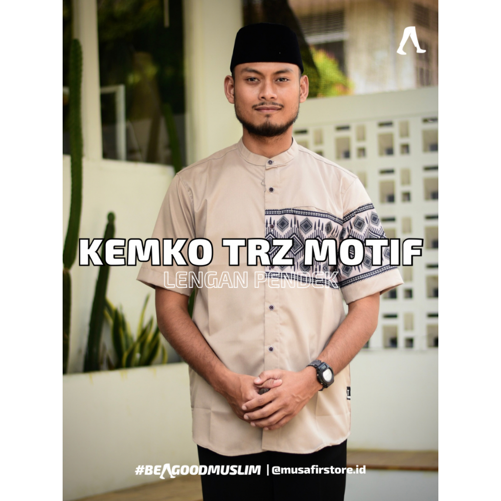 TRZ Kemko Motif Sebelah Kemeja Koko TRZ Baju Muslim