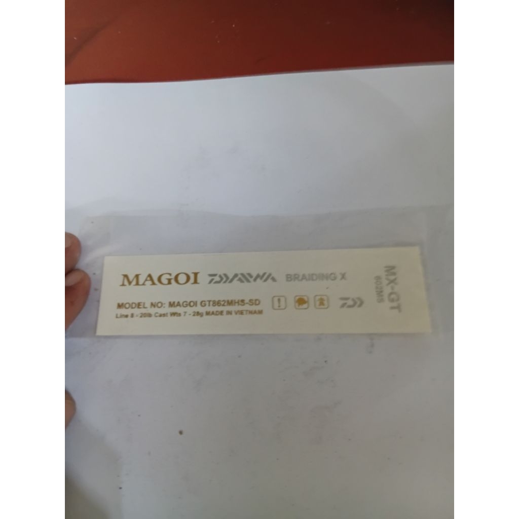 water slide decal Magoi daiwa untuk joran pancing