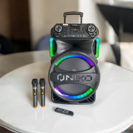 SPEAKER AKTIF  NIKO  PT-1504 15 Inci dengan 2 Mic Wireless
