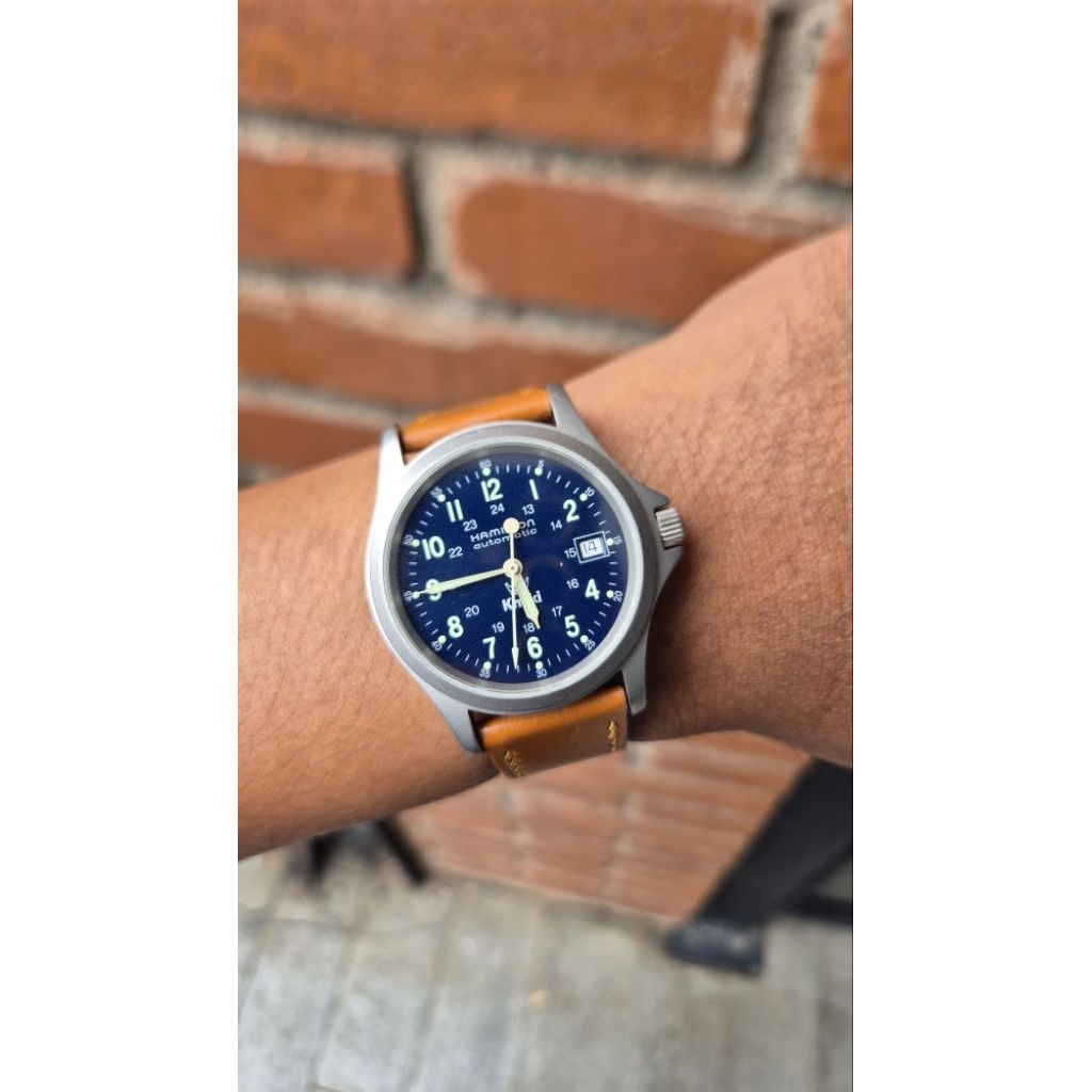 Hamilton Khaki field King automatic watch blue dial