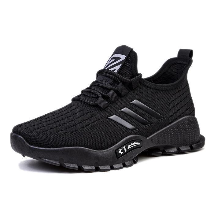 Eiger - Sepatu Tali Sneakers Pria Casual Sepatu Pria Sport Fashion Running Shoes Sepatu Kerja Hitam