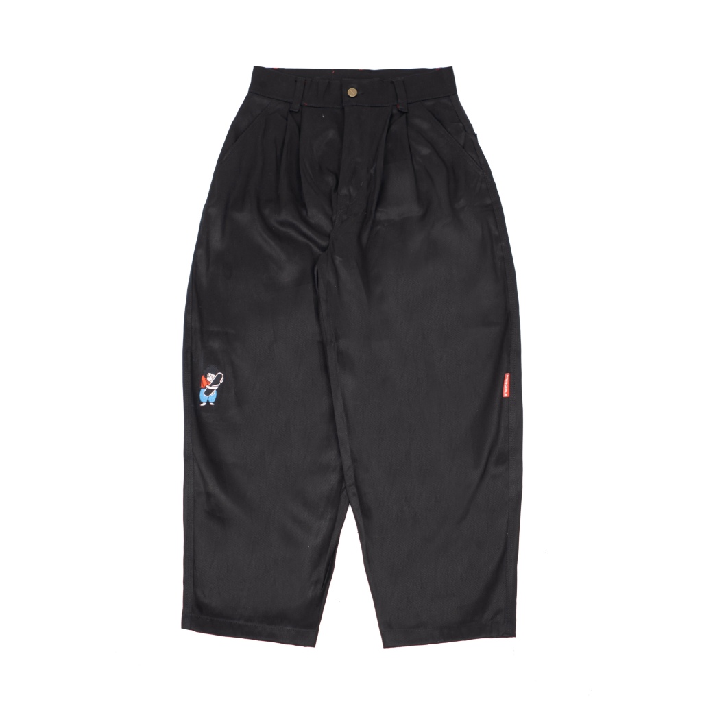 Prince Pants Non Elastic Waist - Black Twill Glossy - Principle