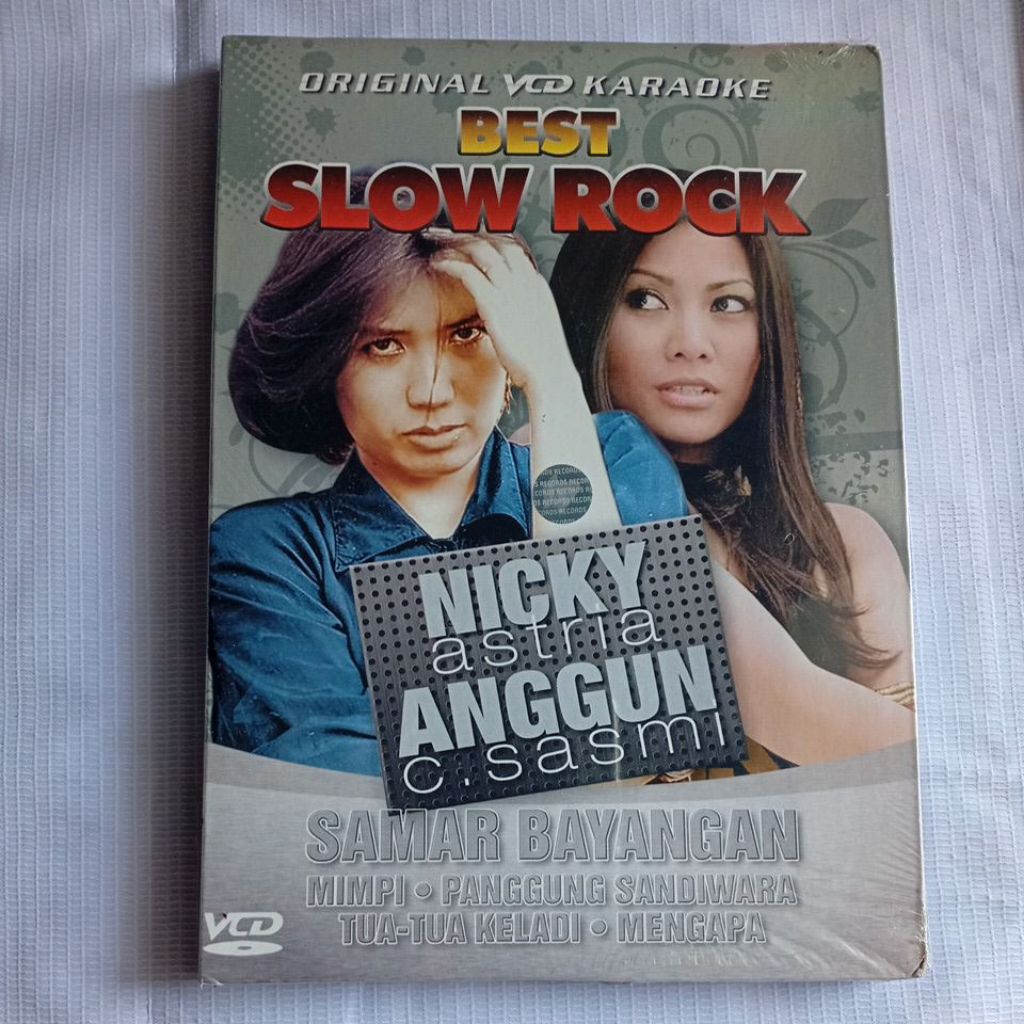 kaset vcd lagu karaoke best slow rock nicky astria anggun c sasmi (baru)