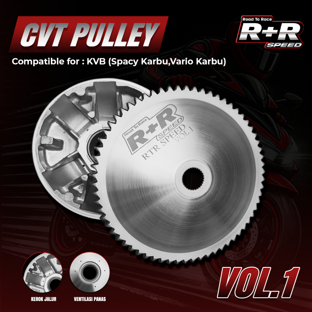 RTRSPEED Pullyset Rumah Roller Set Kipas Cvt Racing Beat Karbu, Scoopy Karbu, Beat Fi, Scoopy Fi, Va