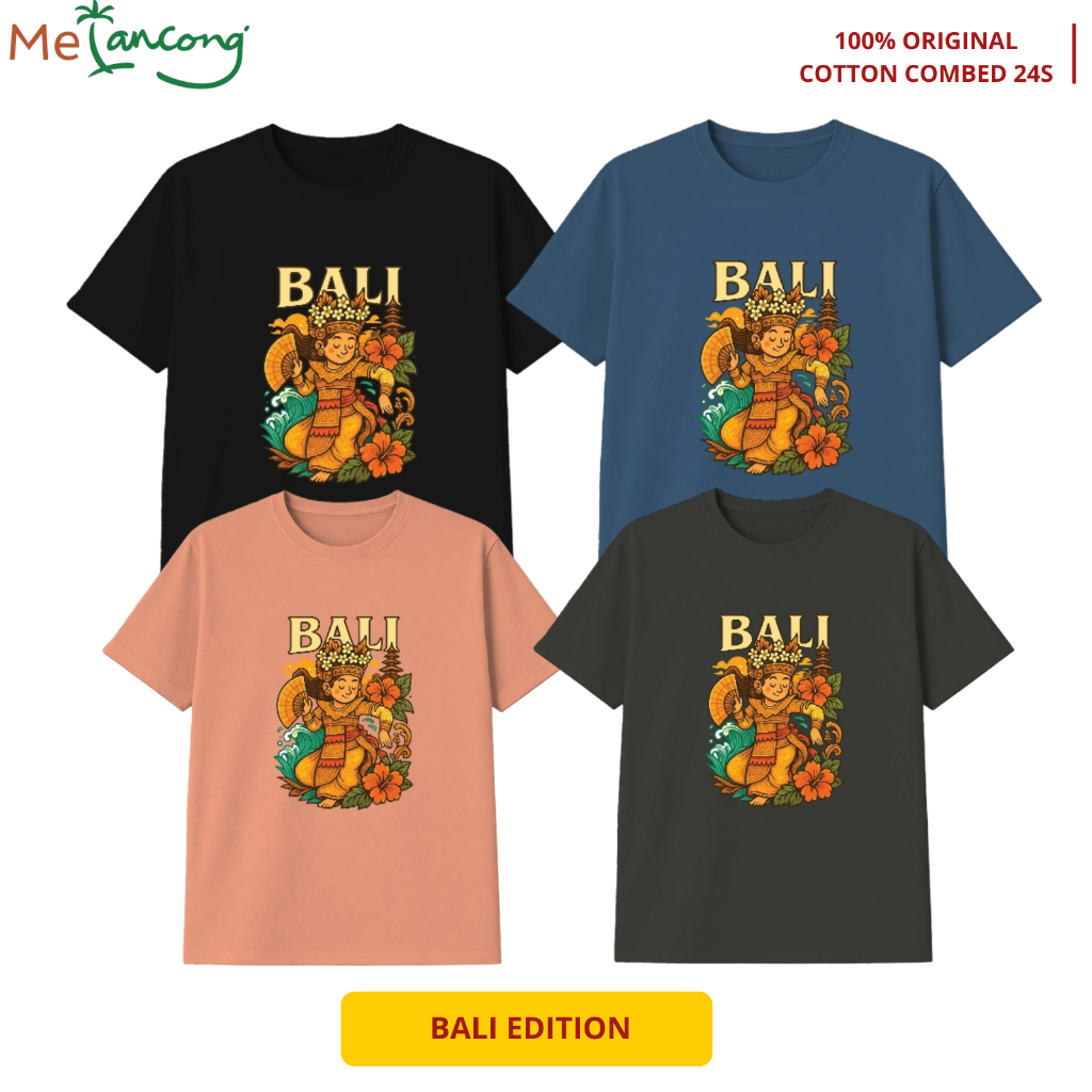 T-shirt Kaos Lengan Pendek Baju Pria Wanita Combed Cowok High Kain Bali KSBL75