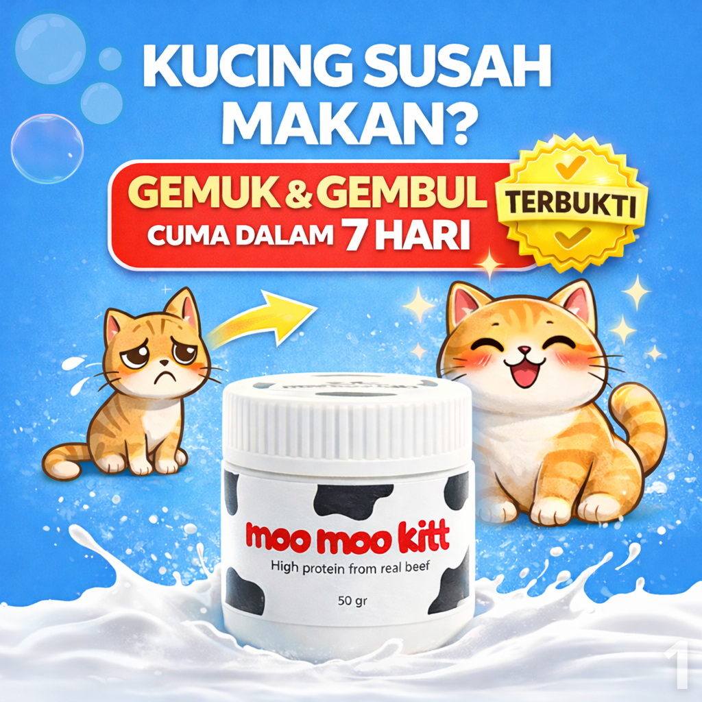 moomookitt vitamin kucing bulu kucing lebat dan gemuk penggemuk nafsu makan bulu anti rontok dan bot