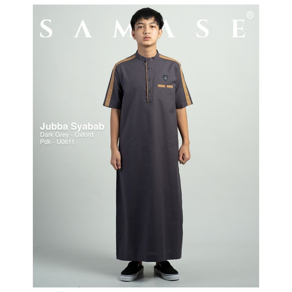 SAMASE Jubba Syabab U061 Lengan Pendek Jubah Gamis Pria Remaja Terbaru 2026 Samase Official Original