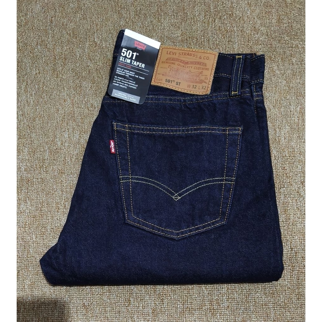 Celana Jeans Pria 501 ST Slim Taper New Original Fit