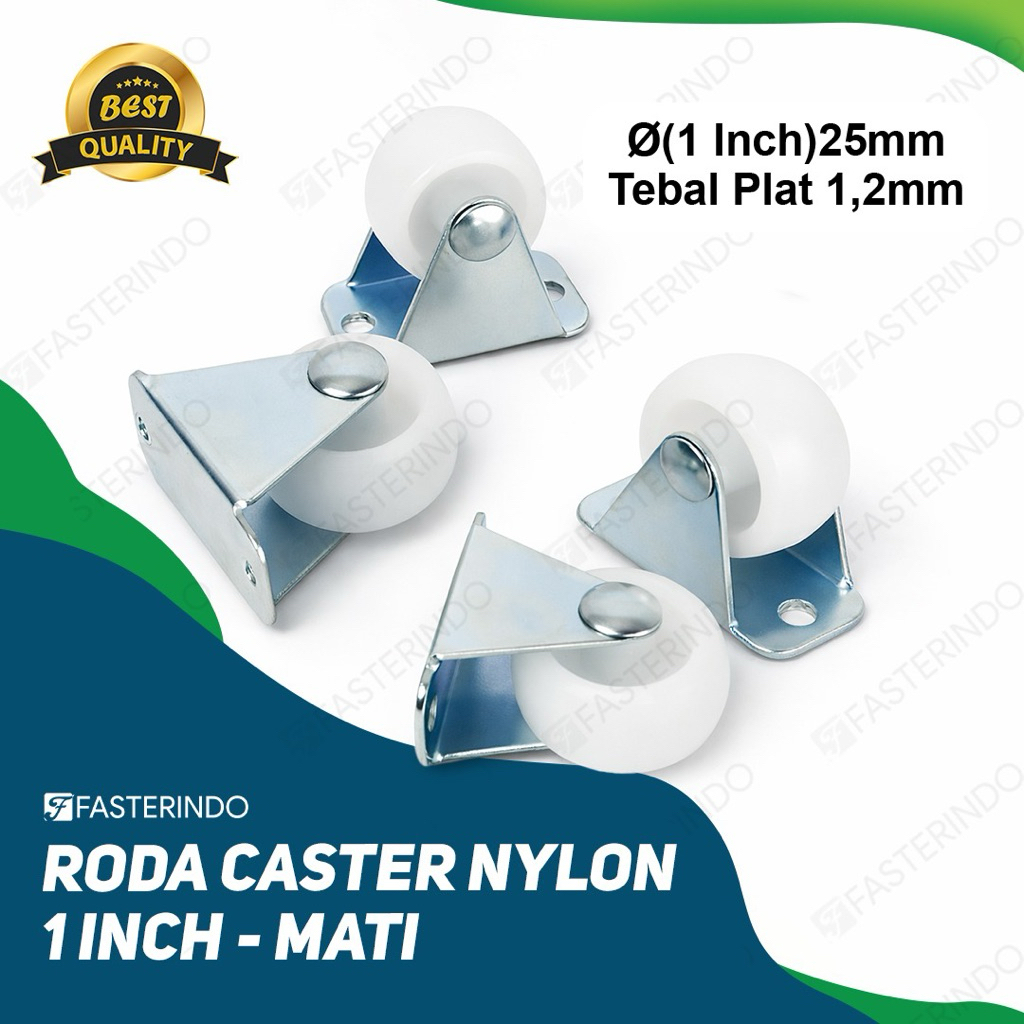 Roda Caster Nylon 1 Inch Mati / Nylon Caster 1 Inch Mati / Roda Nylon 1 Inch Mati