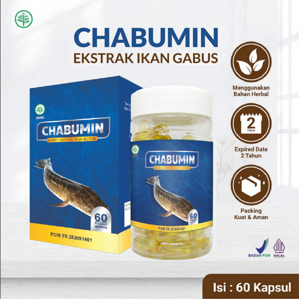 CHABUMIN Ekstrak Ikan Gabus/Kutuk/Channa Isi 60 Kapsul