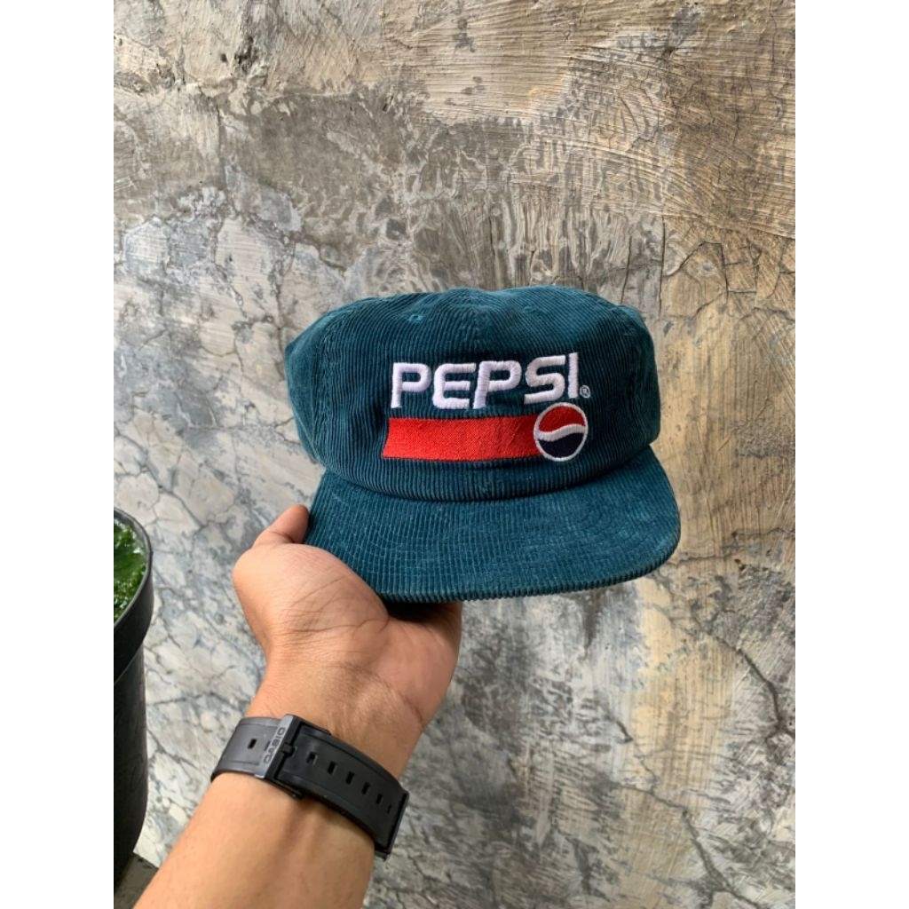 topi ropehat pepsi corduroy vintage