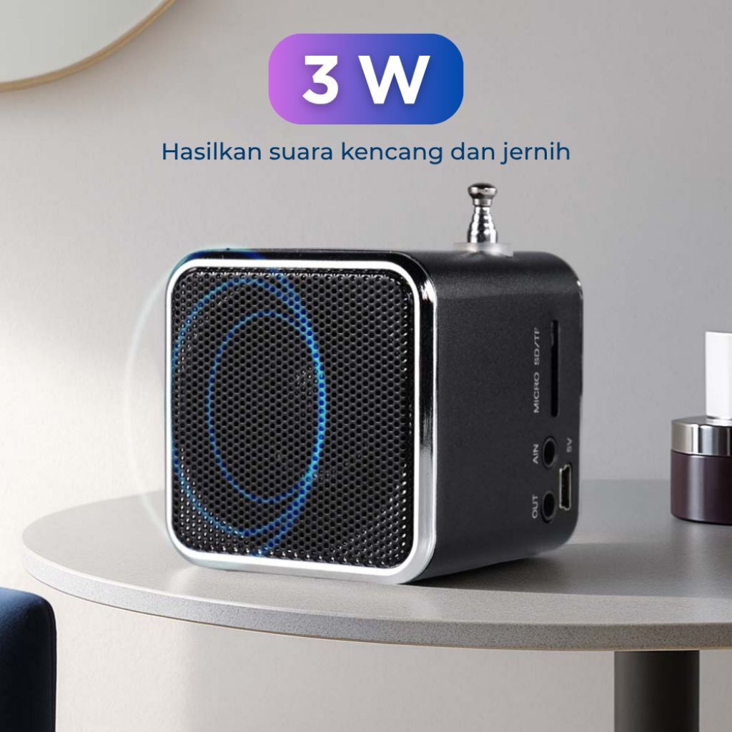 NBY Speaker Bluetooth Portable Mini MP3 Radio FM