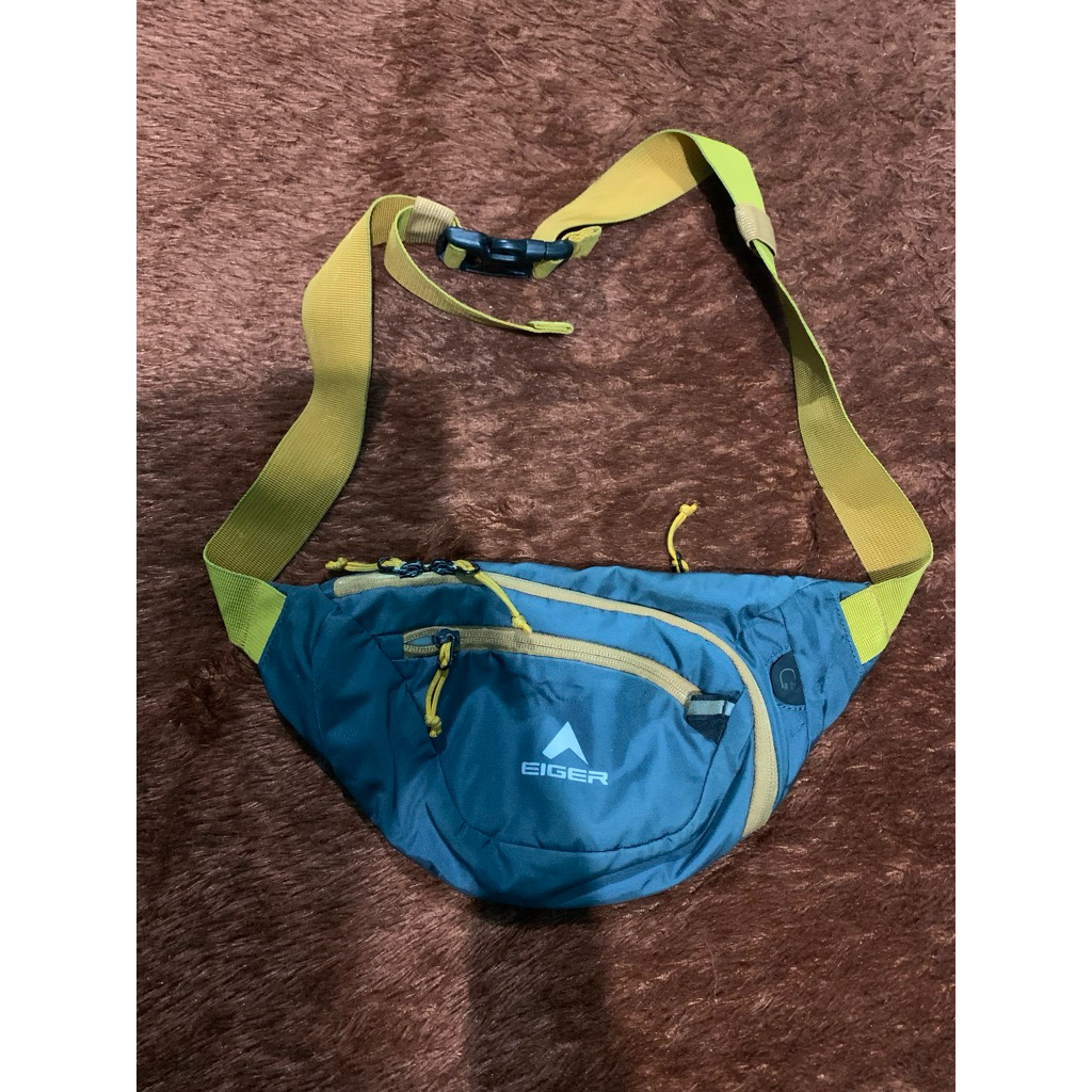 Tas Selempang Eiger Pria Original Preloved Warna abu abu