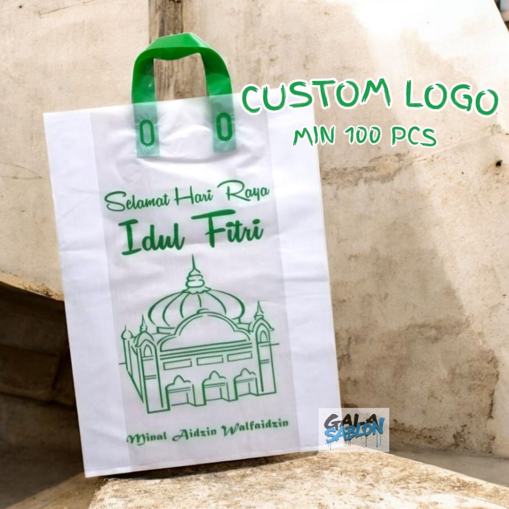 PLASTIK SABLON SOFTHANDLE CUSTOM LOGO/PLASTIK SHOPPINGBAG CUSTOM/PLASTIK TENTENG/PLASTIK HAJATBANYAK