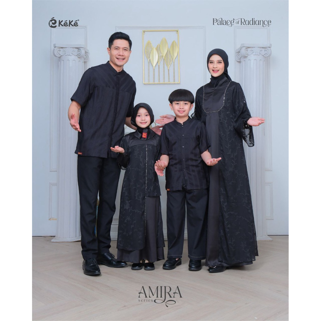 READY SARIMBIT KELUARGA KEKE AMIRA BLACK / GAMIS KEKE AMIRA BLACK / KOKO KEKE AMIRA BLACK / KOKO HIT