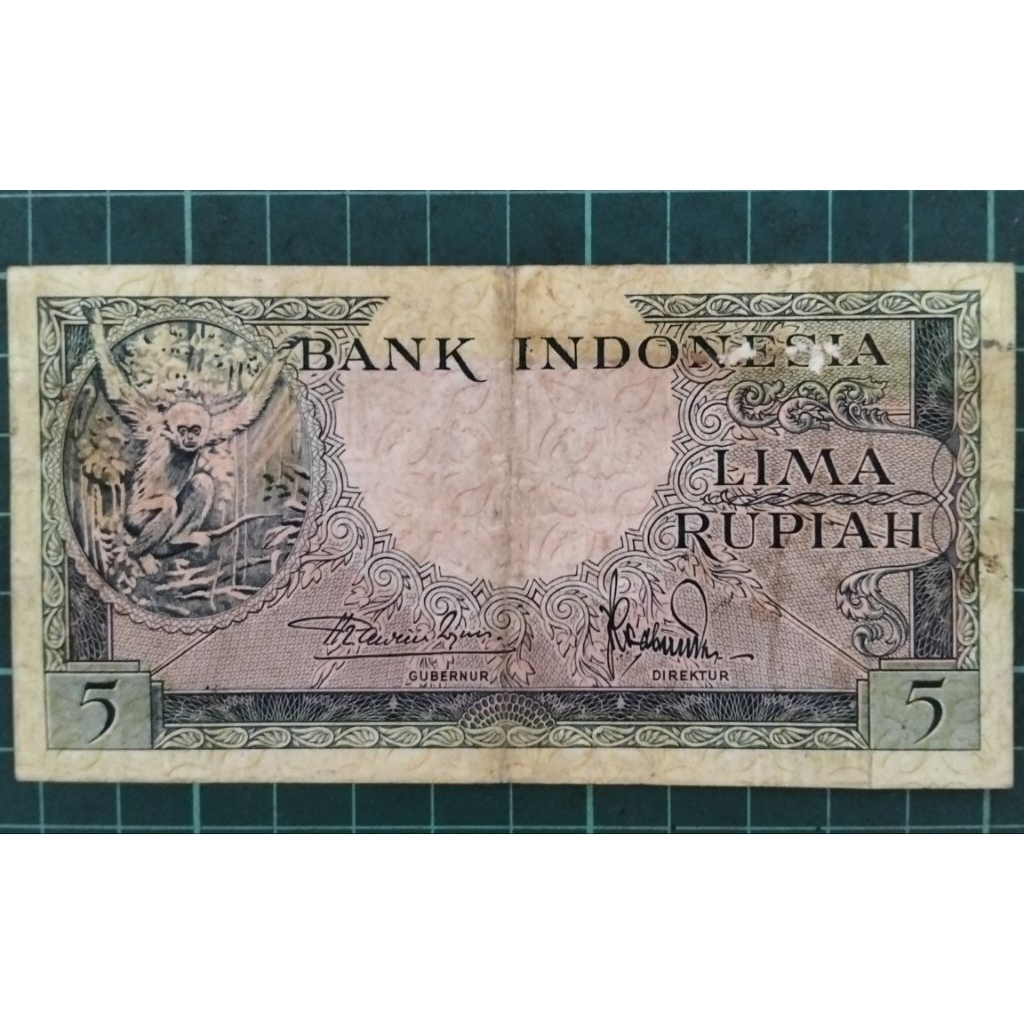5 rupiah seri hewan 1957
