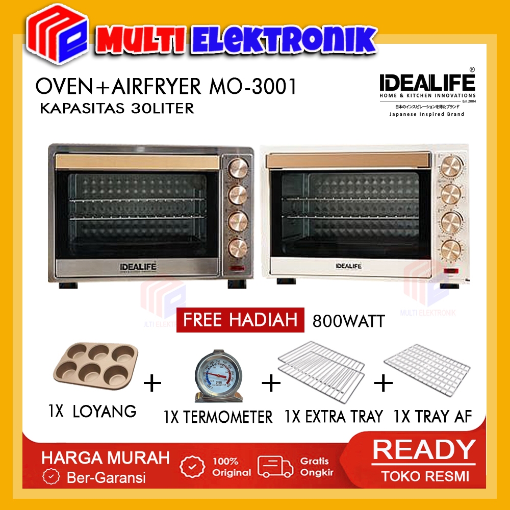 Idealife Oven Listrik Low Watt Kapasitas 30 Liter MO-3001