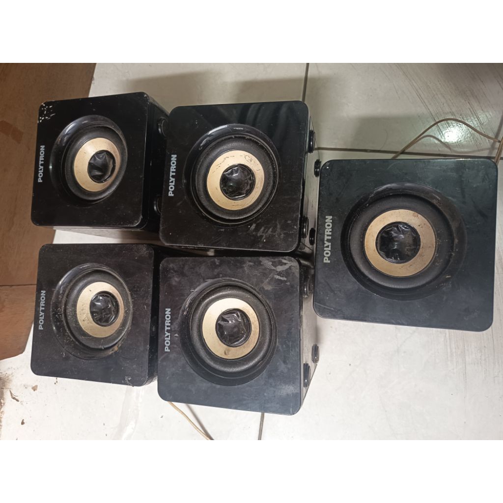 5pcs speaker vocal bekas home theater polytron