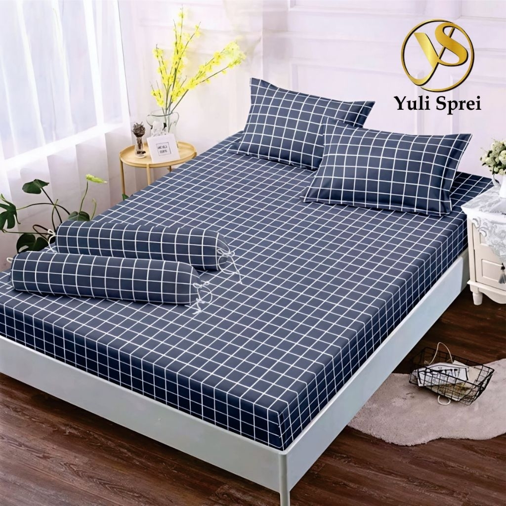 sprei motif kotak2 ukuran 180×200