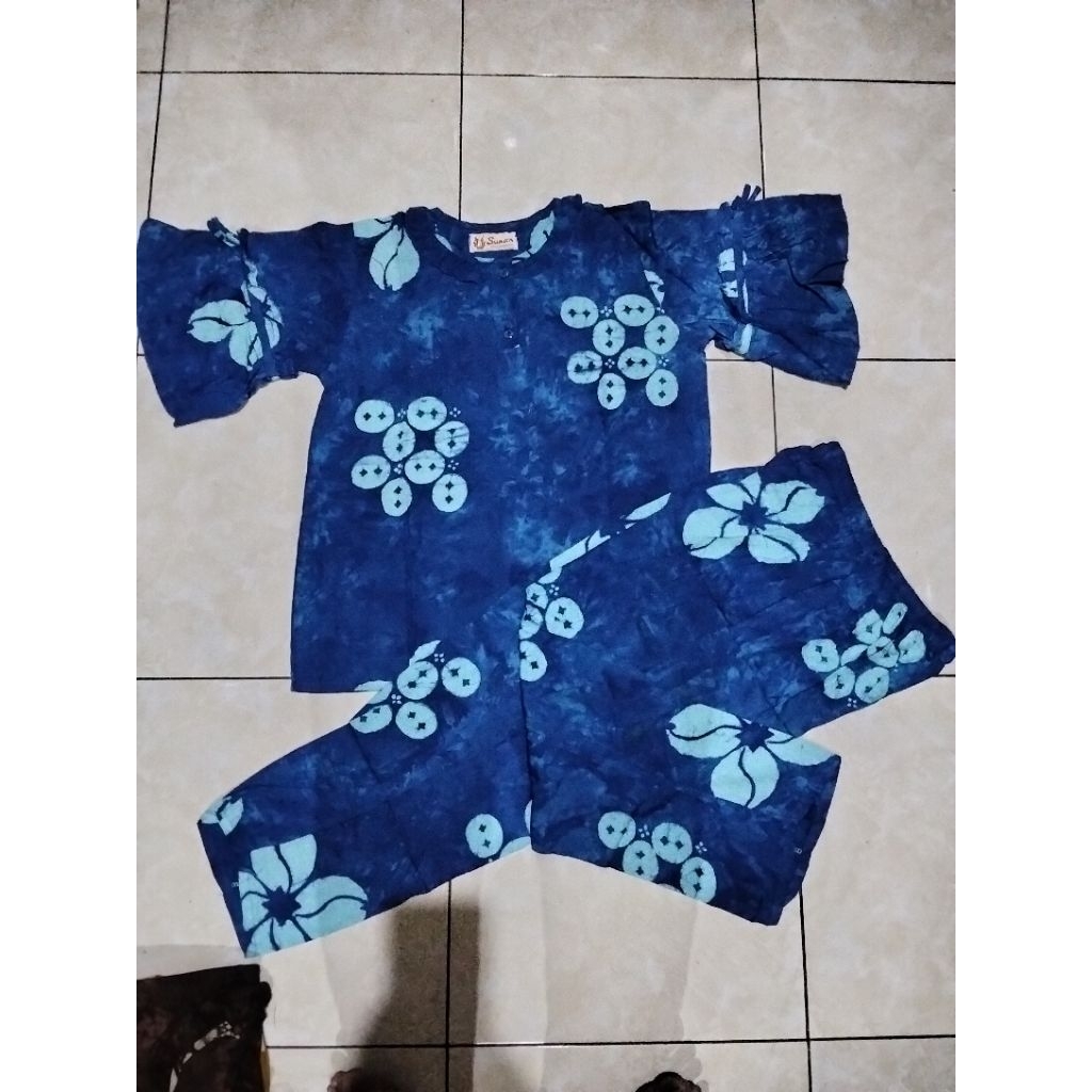 cap batik sunan ukuran ABG lengan geber