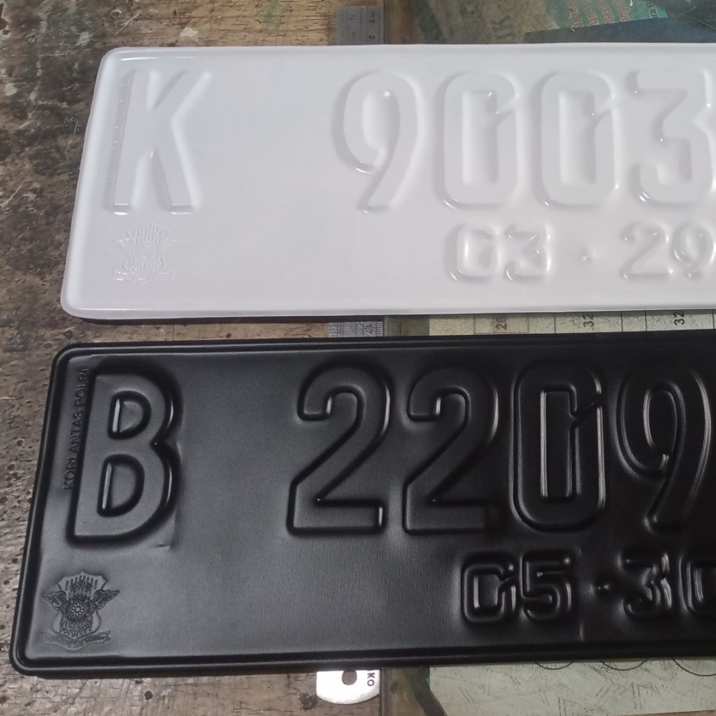 Plat Nomor Mobil Standar || Font Baru & Font Lama