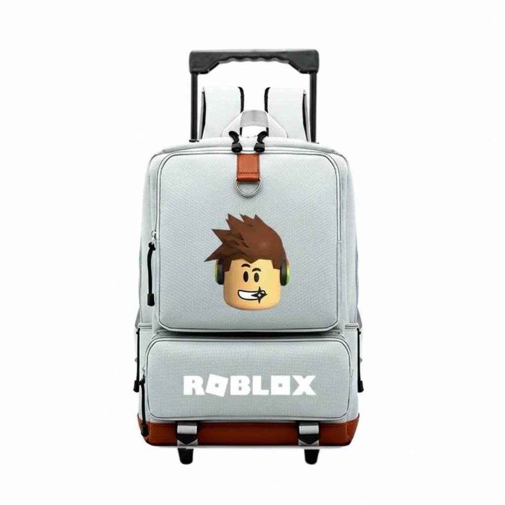 Tas Ransel Roblox Anak Sekolah Premium – Backpack Roblox Keren Import Terbaru Tas Troli Anak SD