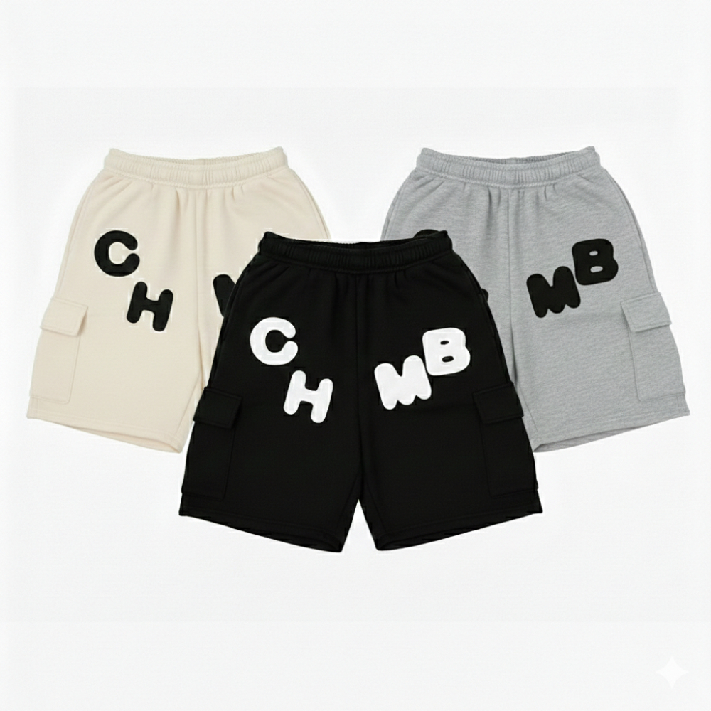 CELANA PENDEK BOARSHORT CHMB M-XXL UNISEX PRIA WANITA BAHAN COTTON FLEECE COD