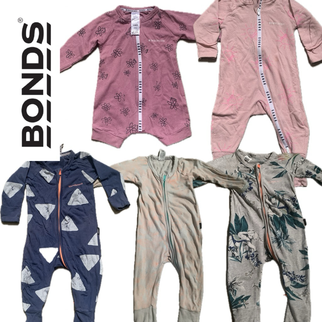 BONDS Wondersuit Baby Sleepsuit Preloved Baju Tidur Bayi 3-6 months