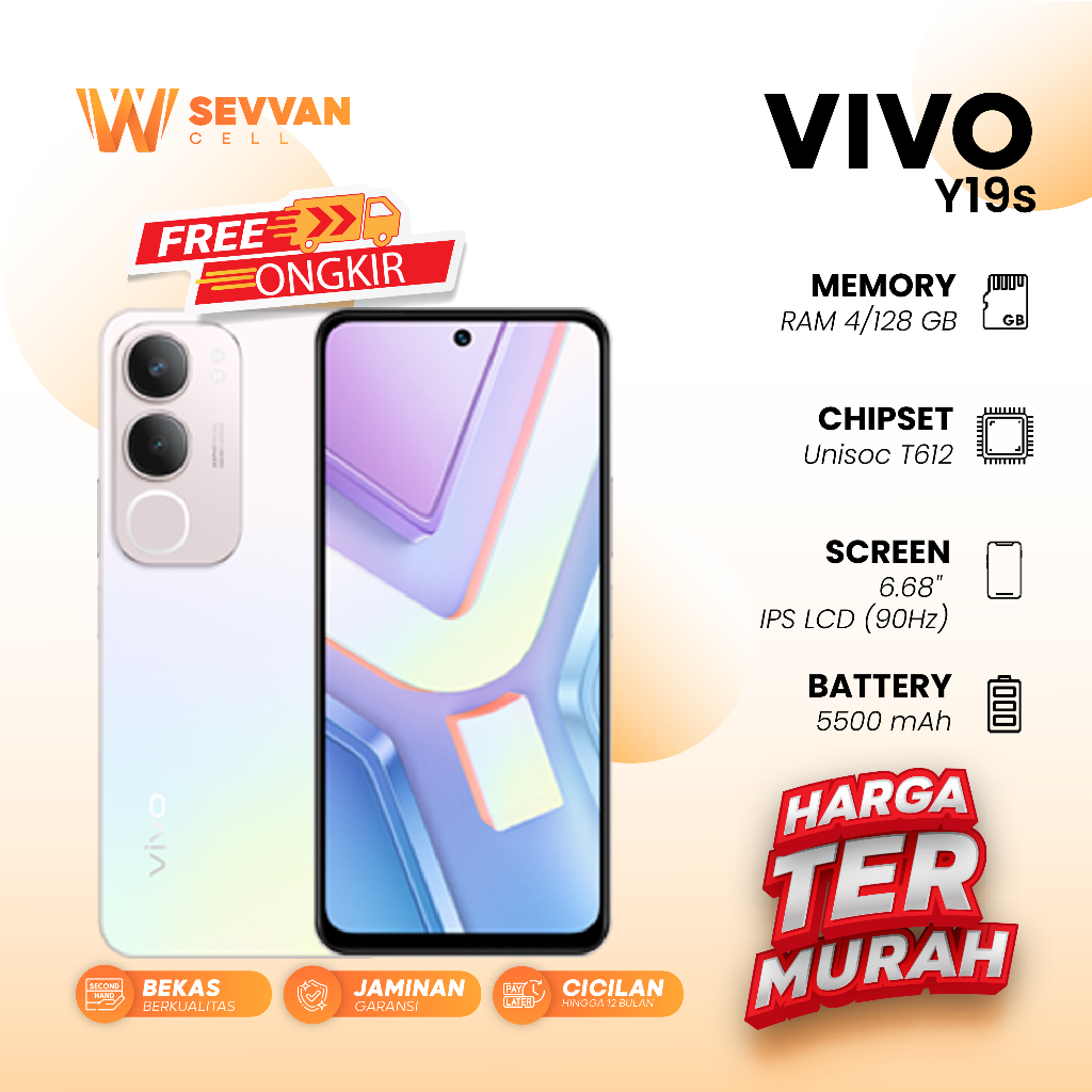 Handphone Vivo Y19s Ram 4 128GB