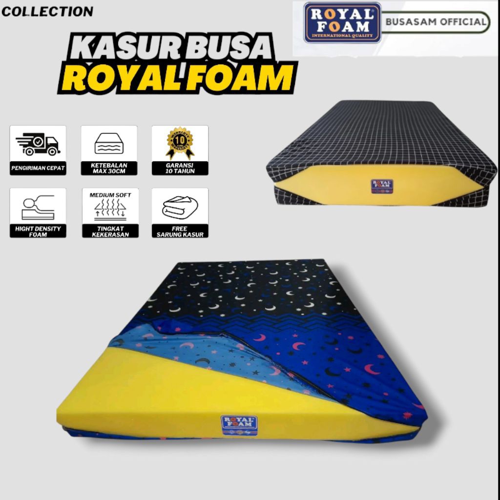 KASUR BUSA KASUR SPON YELLOW ROYAL FOAM DELUXE PROMO NO 1