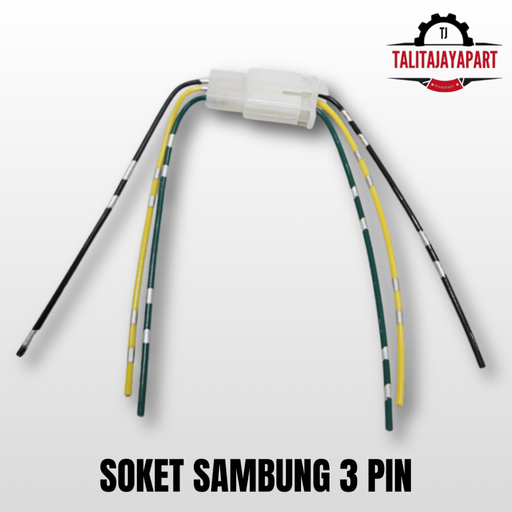 Soket Sambungan Kabel 3 Pin Soket Konector Kabel 3 Pin Kabel Bintik