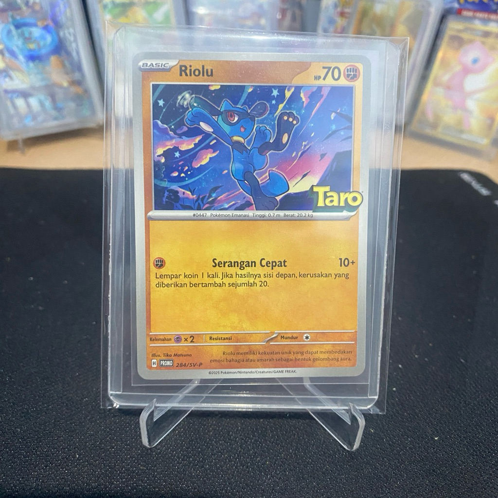 Kartu Riolu 284/SV-P Promo Chiki Taro Official Tcg Bahasa Indonesia 2025