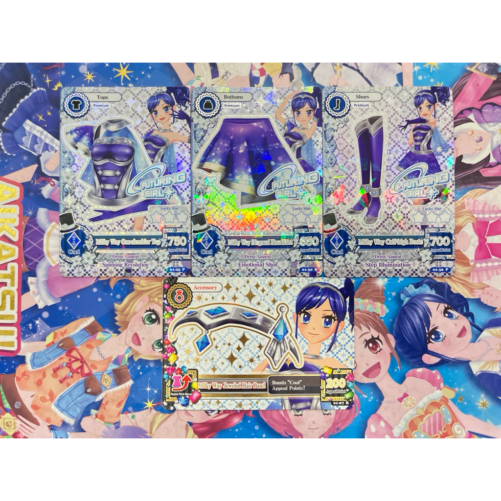 Kartu Aikatsu Milky Way Premium Futuring Girl Aoi Kiriya Seri Versi 1 Original Langka Rare Official 