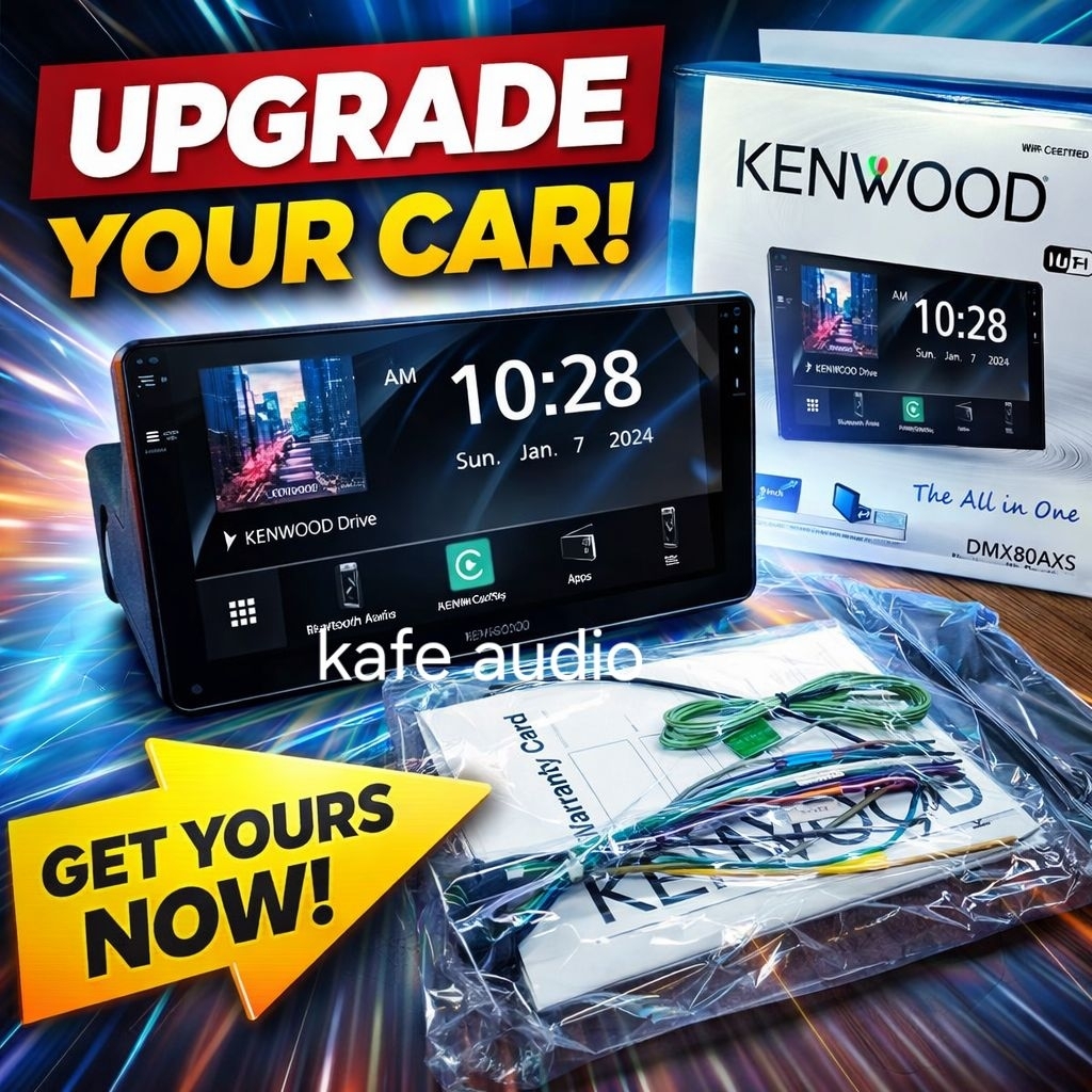 Headunit Kenwood DMX80AXS 9 inch / Headunit Double Din Kenwood Tape dan Kenwood DMX 7022S