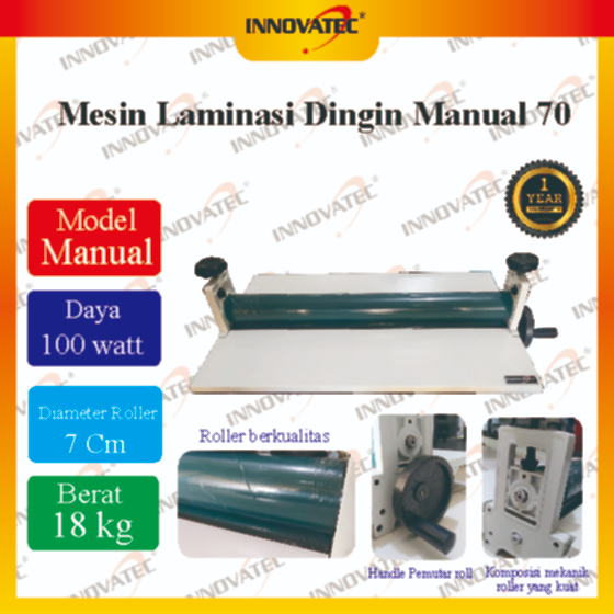 Mesin Laminasi Dingin Manual 70 cm