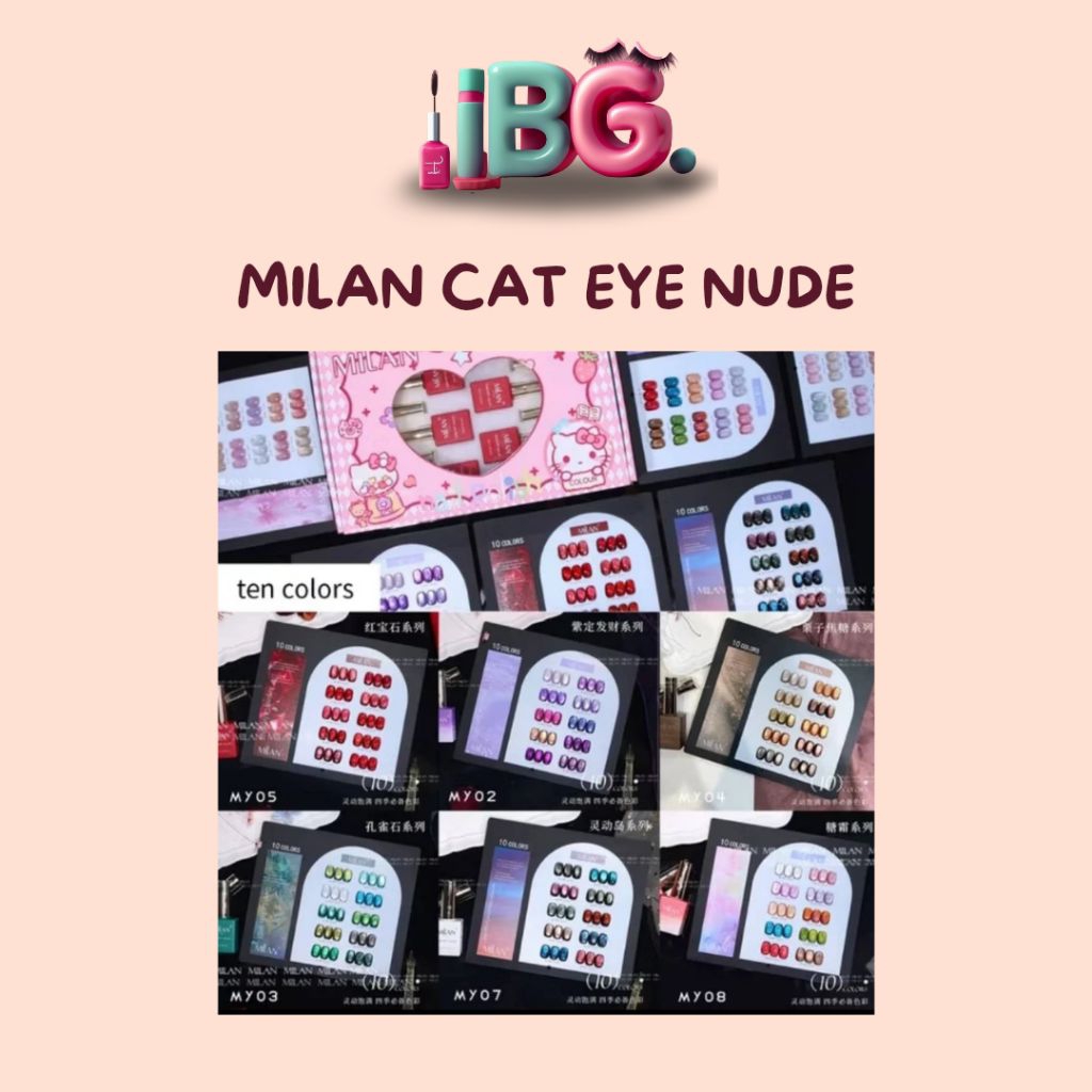 Kutek cat eye Milan Cat eye kutek gel Milan Kutek Gel cat eye Milan Nude Cat eyes nail gel Milan Nude