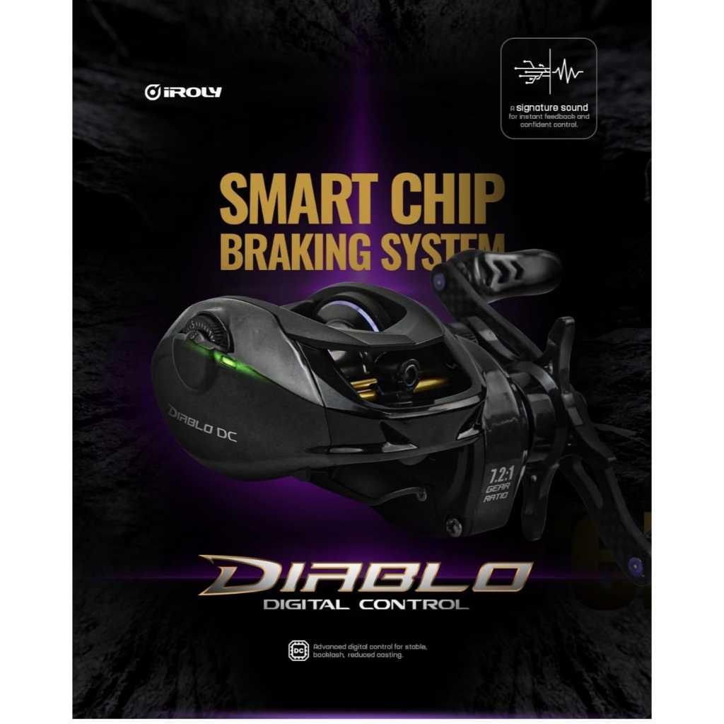 Reel BC Iroly Diablo Digital Baitcasting Reel Left Handle