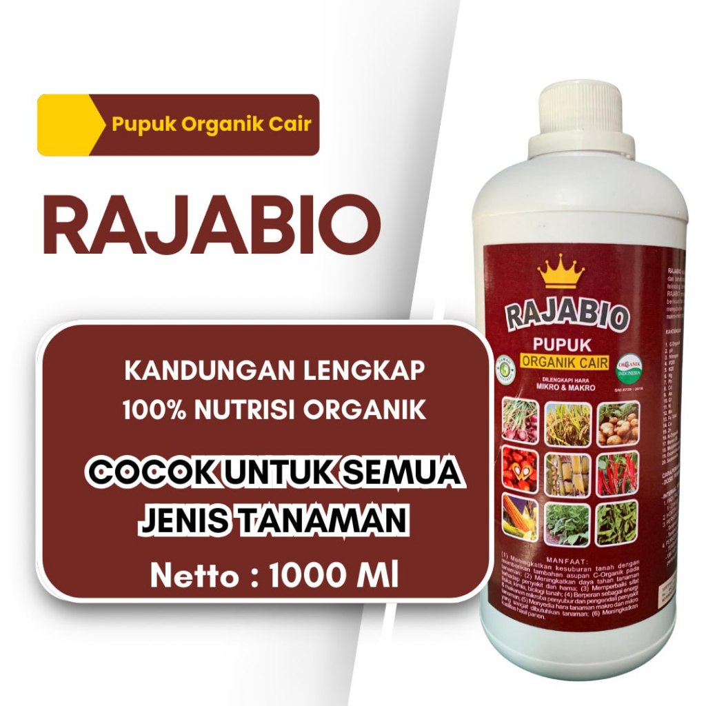 Pupuk Cair Organik RAJABIO Untuk Padi Jagung Cabai Tomat alami dan ampuh