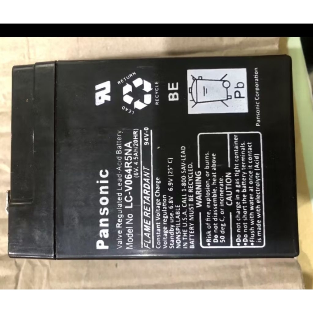 New Baterai aki pamasonic oem 6v 4.5a