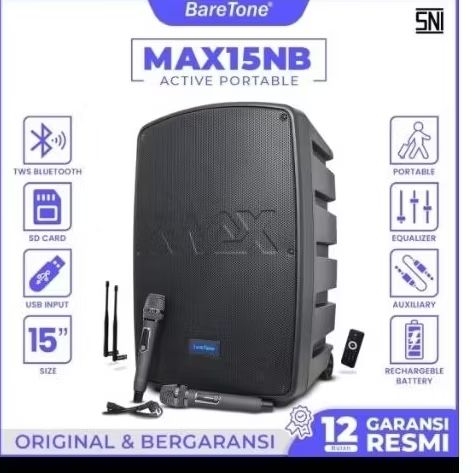SPEAKER BARETONE MAX-15NB