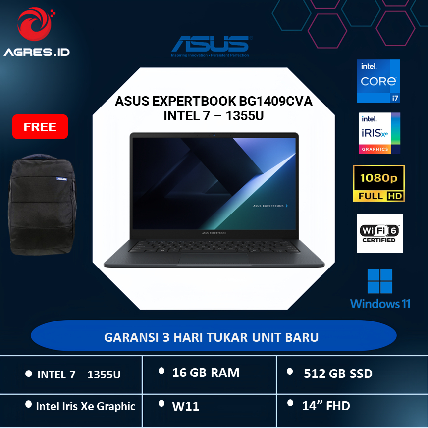 ASUS EXPERTBOOK BG1409CVA I7 1355U 16GB 512SSD