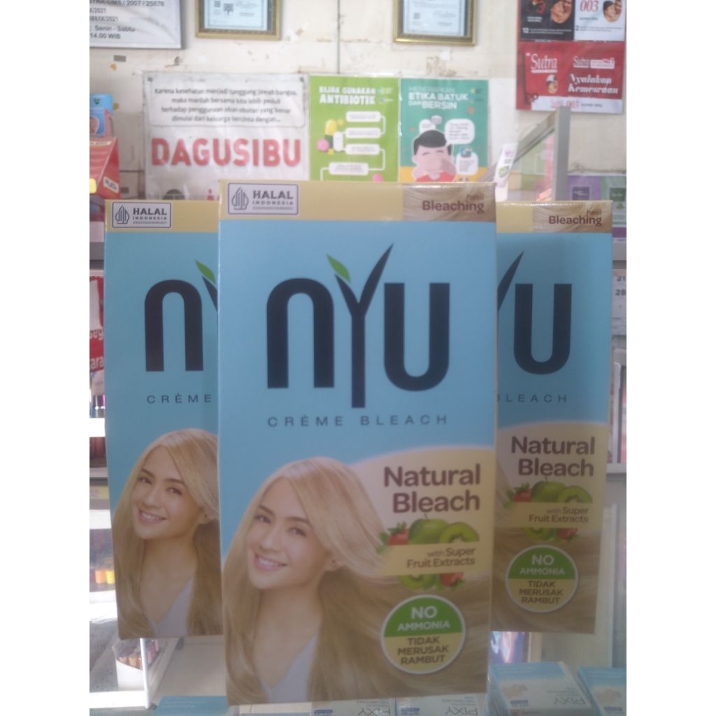 Pewarna Rambut Nyu Natural Bleach
