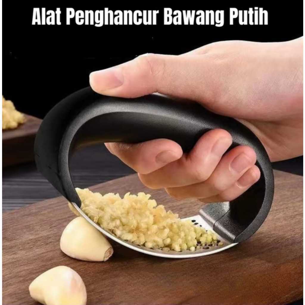 Alat Geprek Bawang Press Penghancur Bawang Stainless Steel Genggam