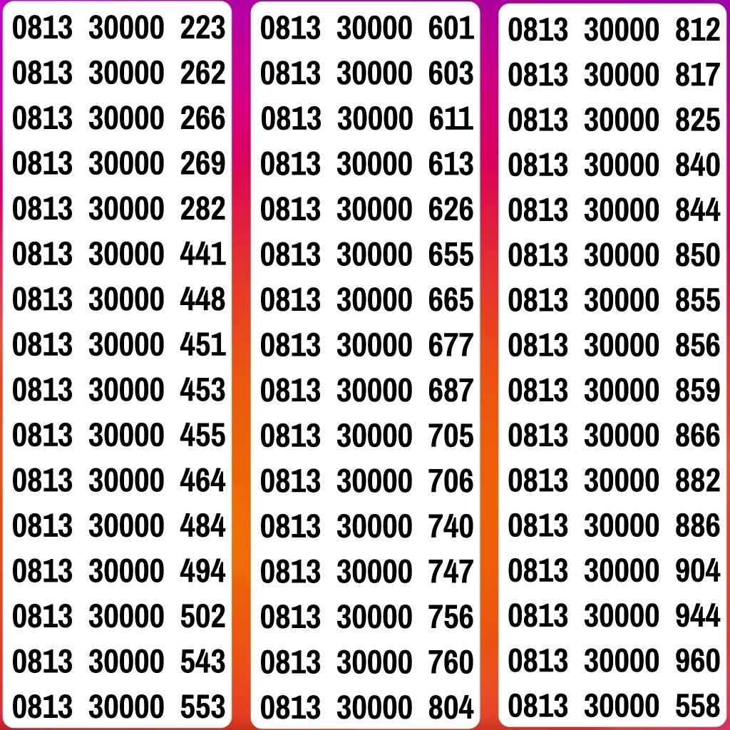 Nomor Cantik Telkomsel seri kwarted 0000 4G 5G