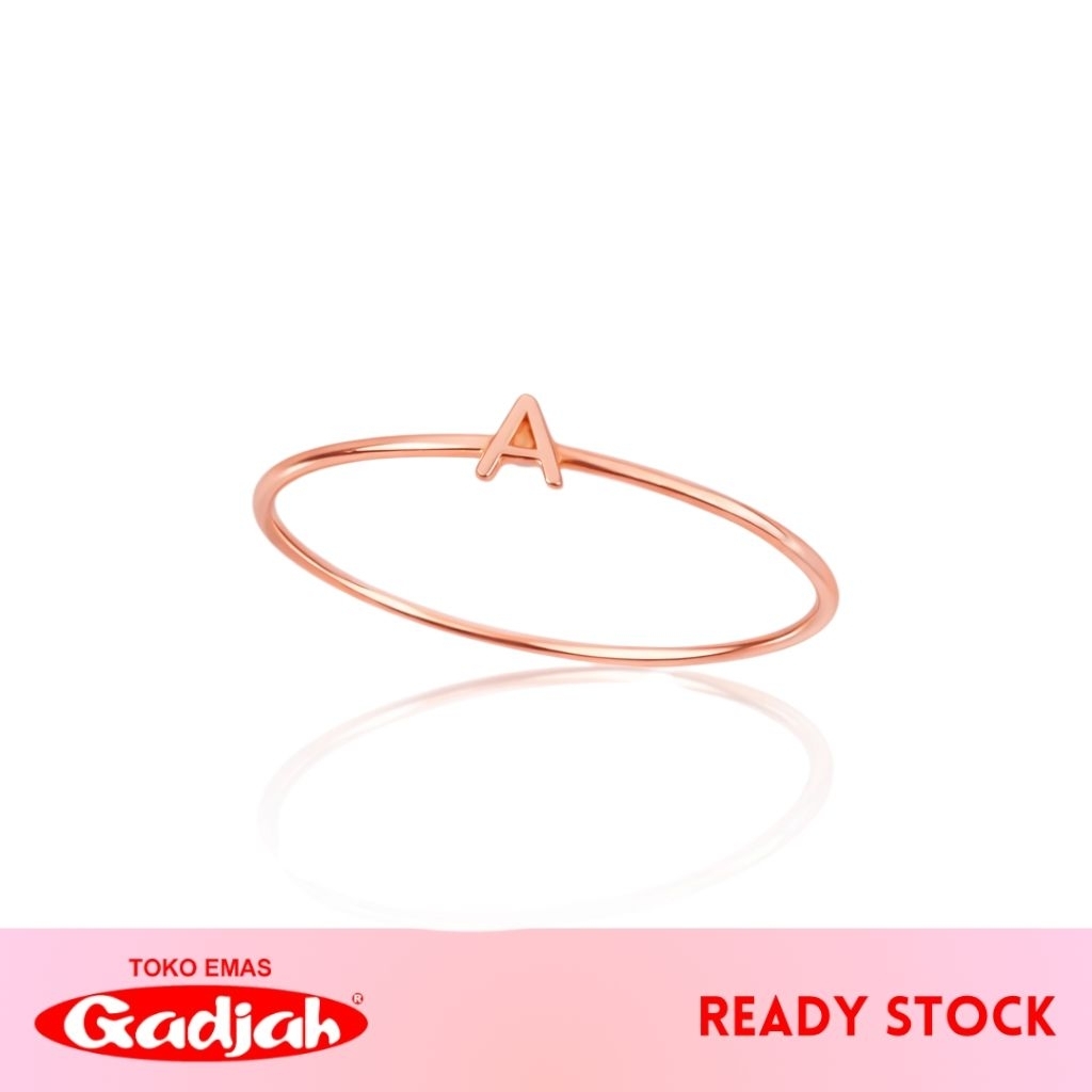Cincin Emas Dainty Alphabet - Toko Emas Gadjah
